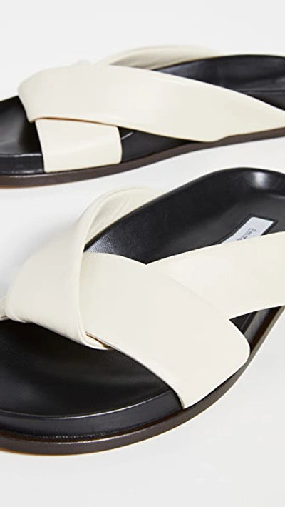 Emme Parsons Off-White Folded Slides-New
