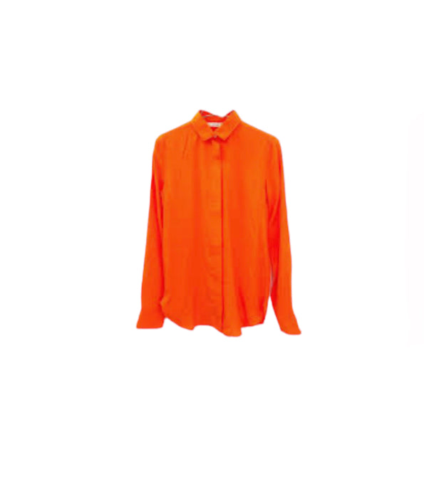 Celine Orange Silk Shirt