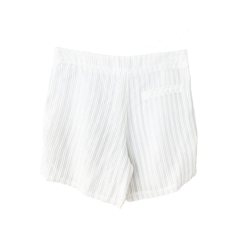 Zeus + Dione White Striped Shorts