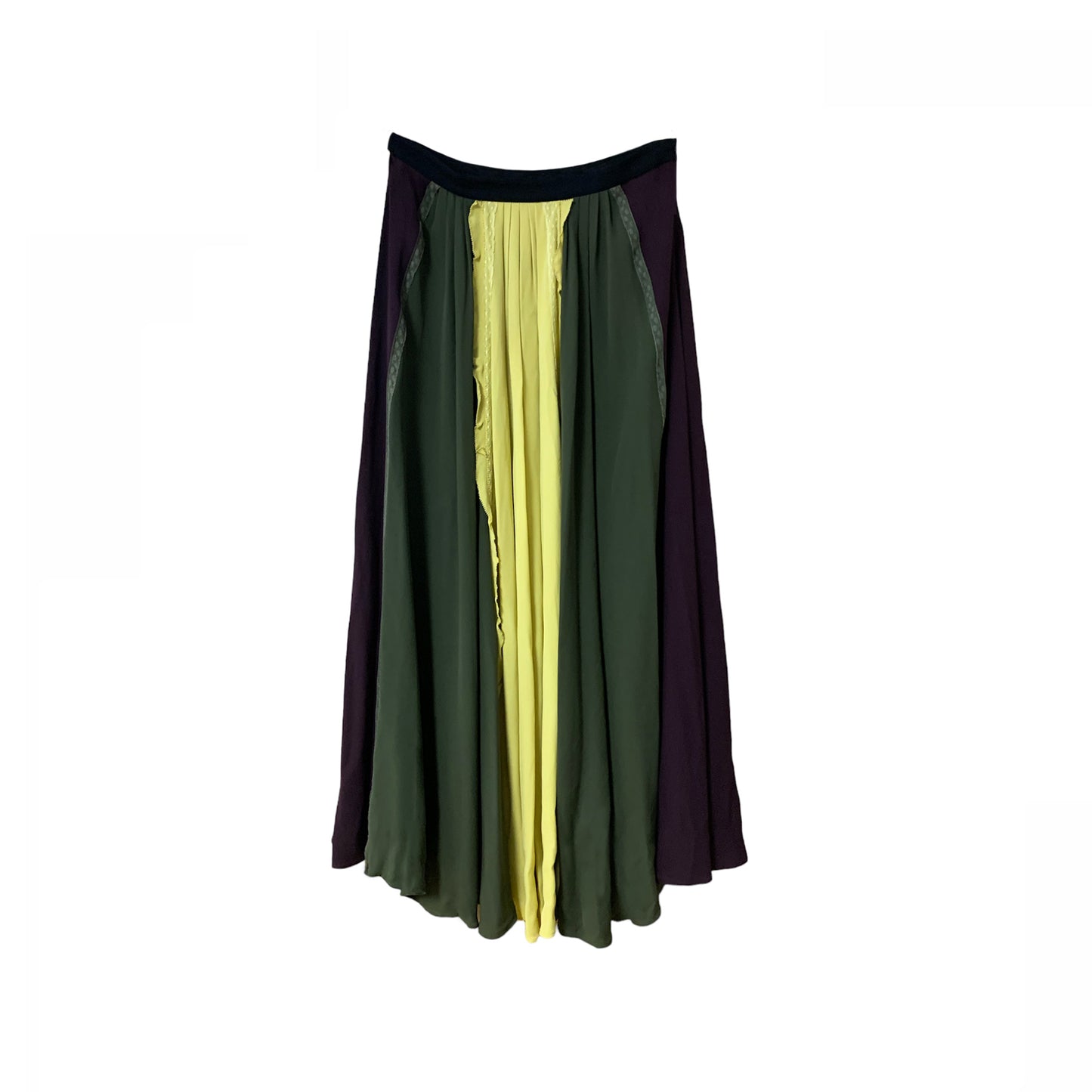 Valentino Silk Pleated Panelled Skirt