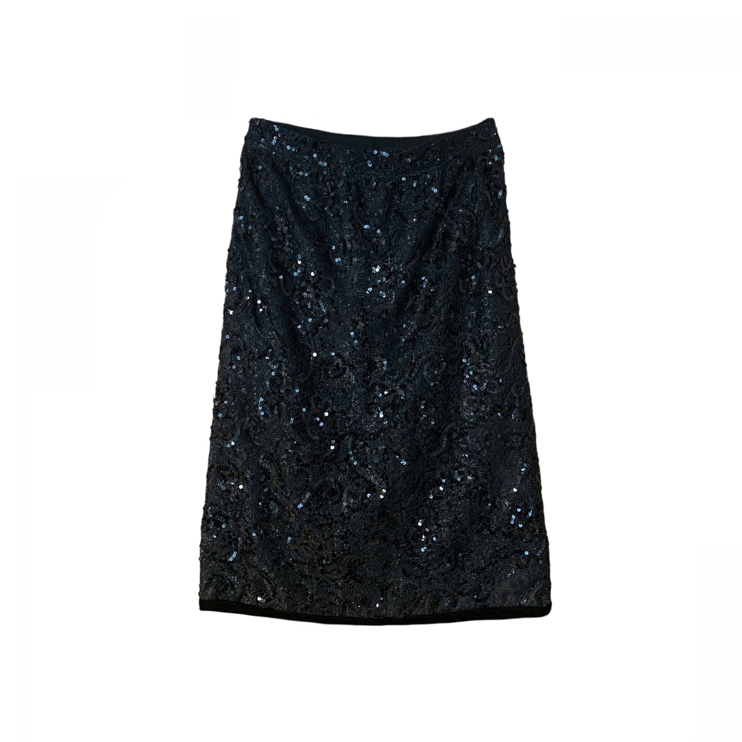Vintage YSL Black Sequin Skirt