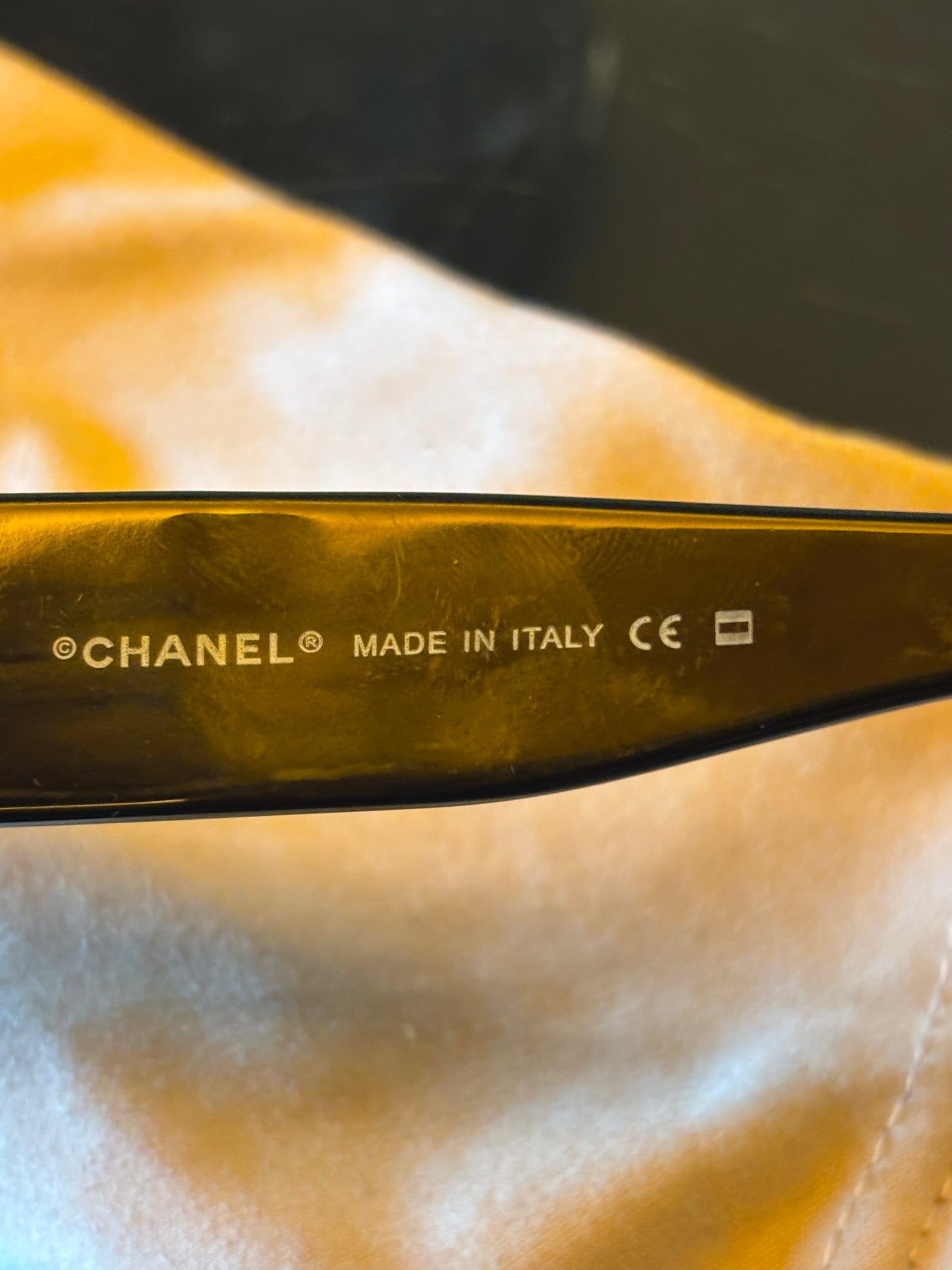 Chanel Vintage Pink Black Sunglasses