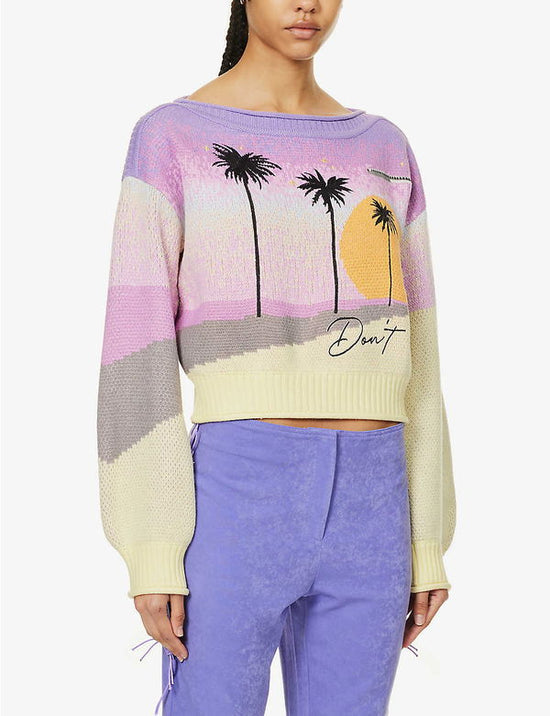 House of Sunny Palm Tree Sweater