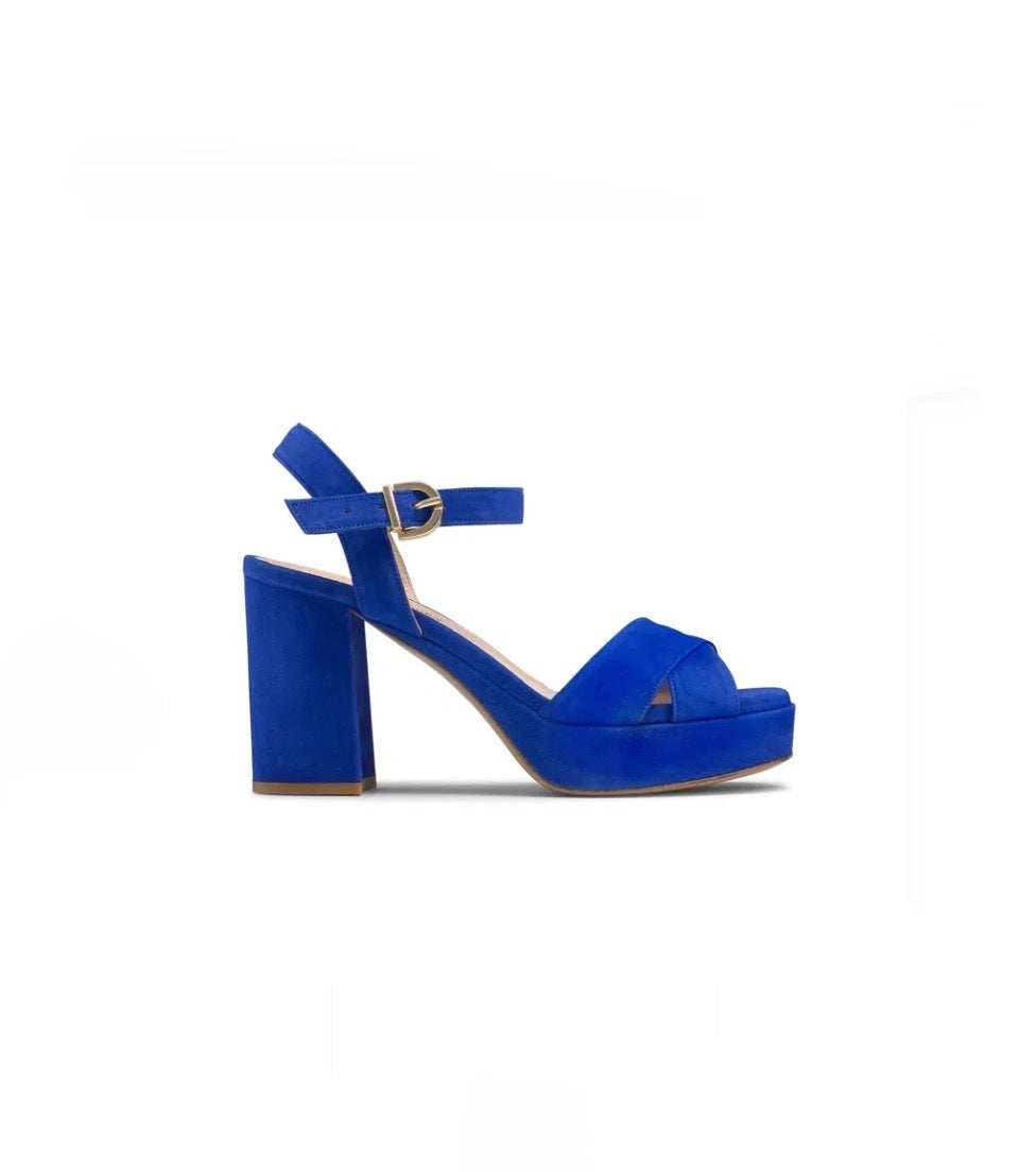 Russell & Bromley Blue Suede Topform Sandals
