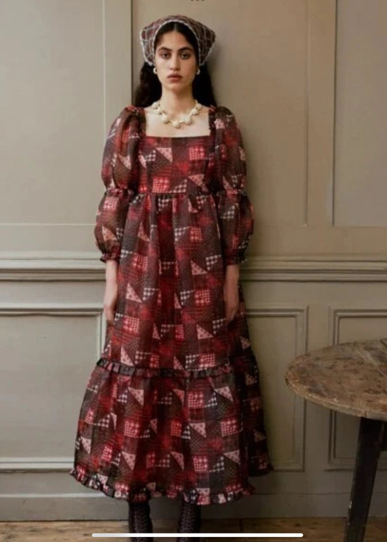 Shrimps Patchwork Organza Dress - NWT