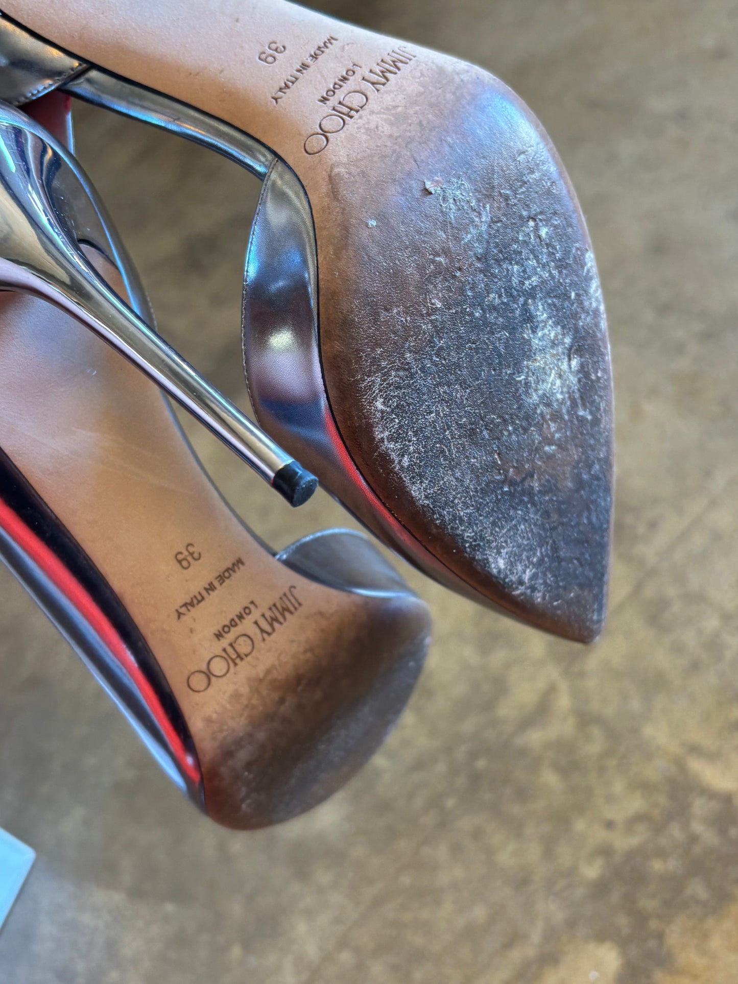 Jimmy Choo Silver Heels
