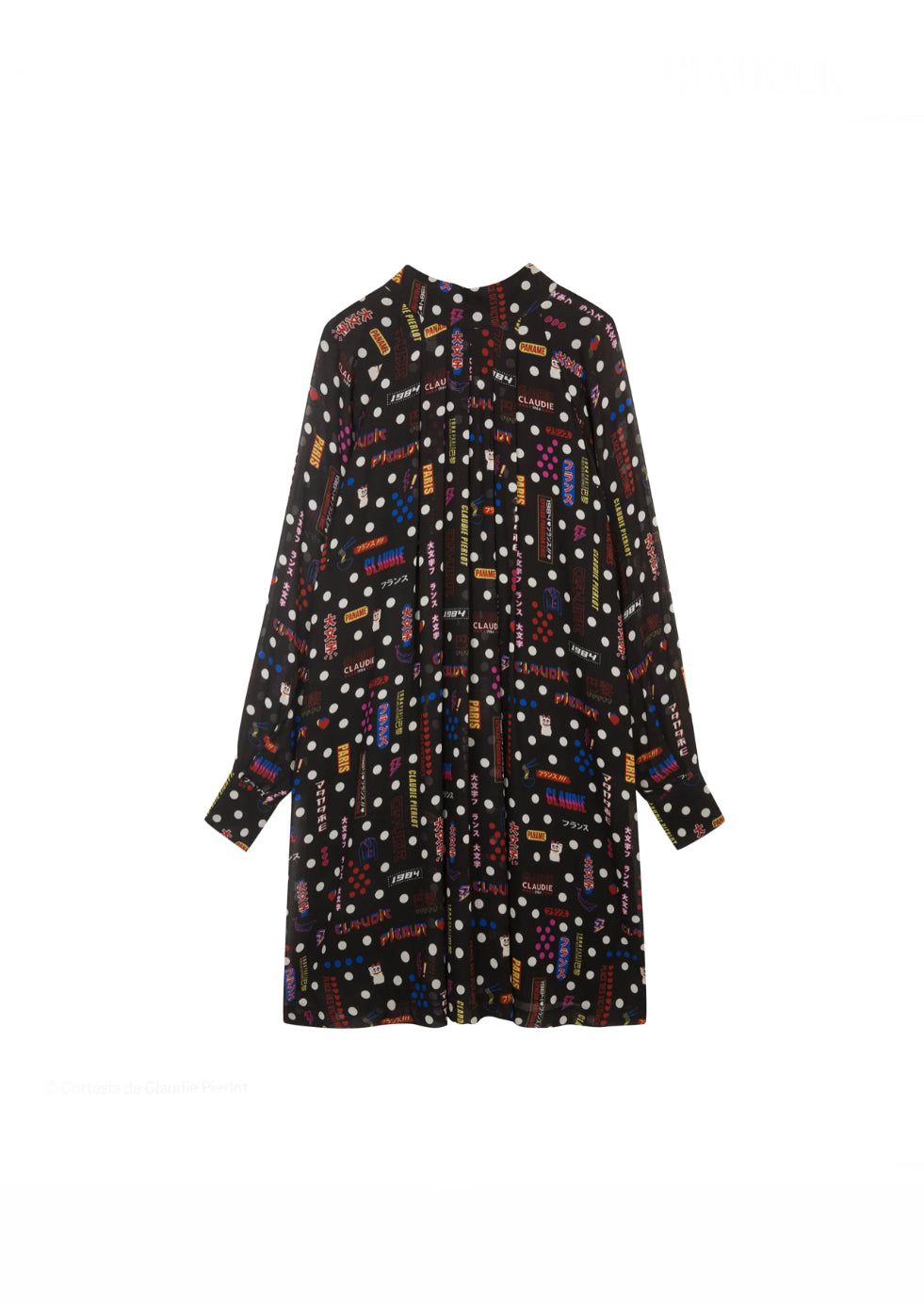Claudie Pierlot Lucky Cat Chiffon Dress