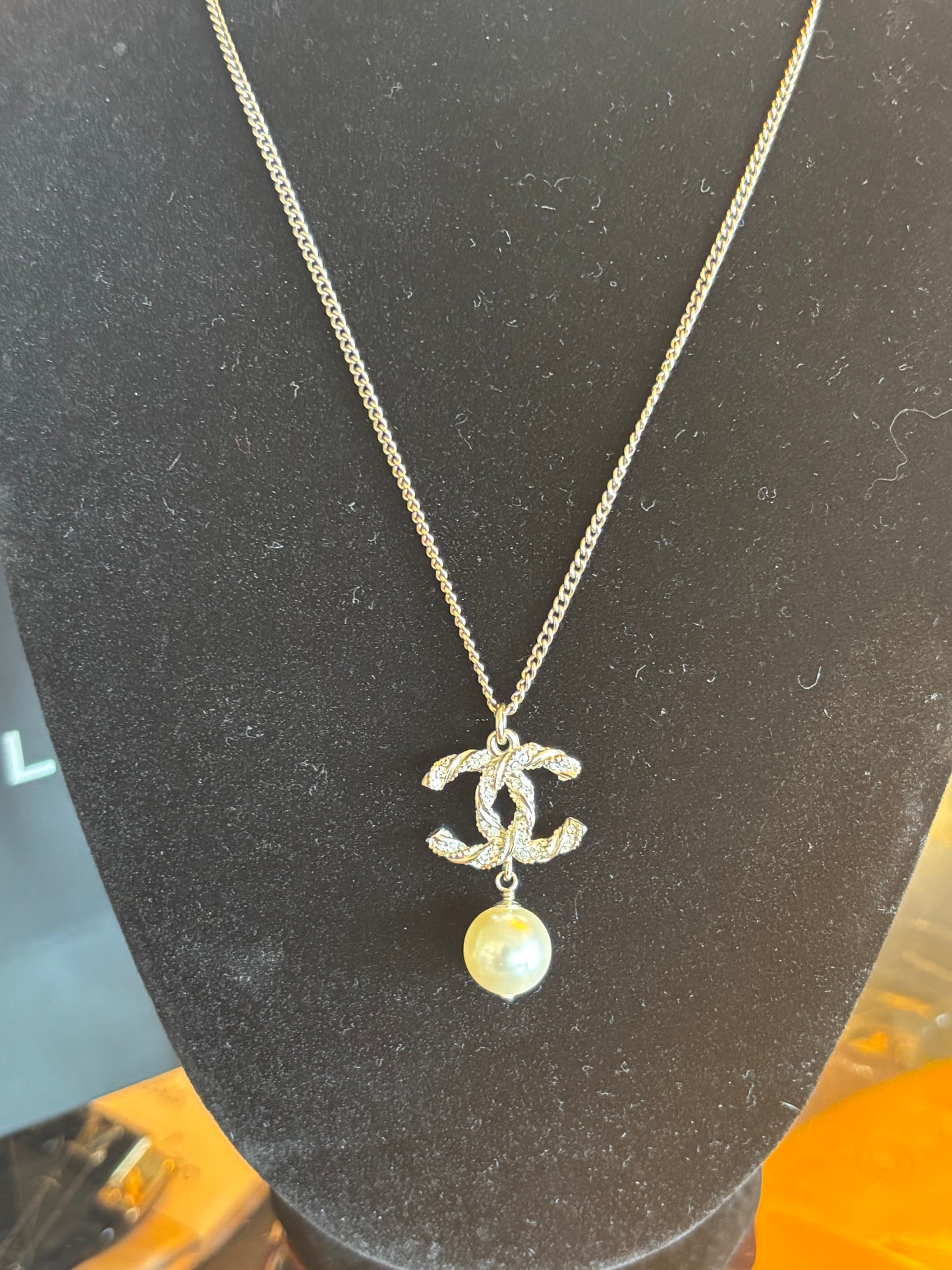 Chanel Pearl Logo Pendant