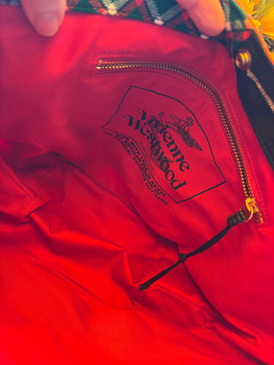 Vivienne Westwood Plaid Patchwork Tote