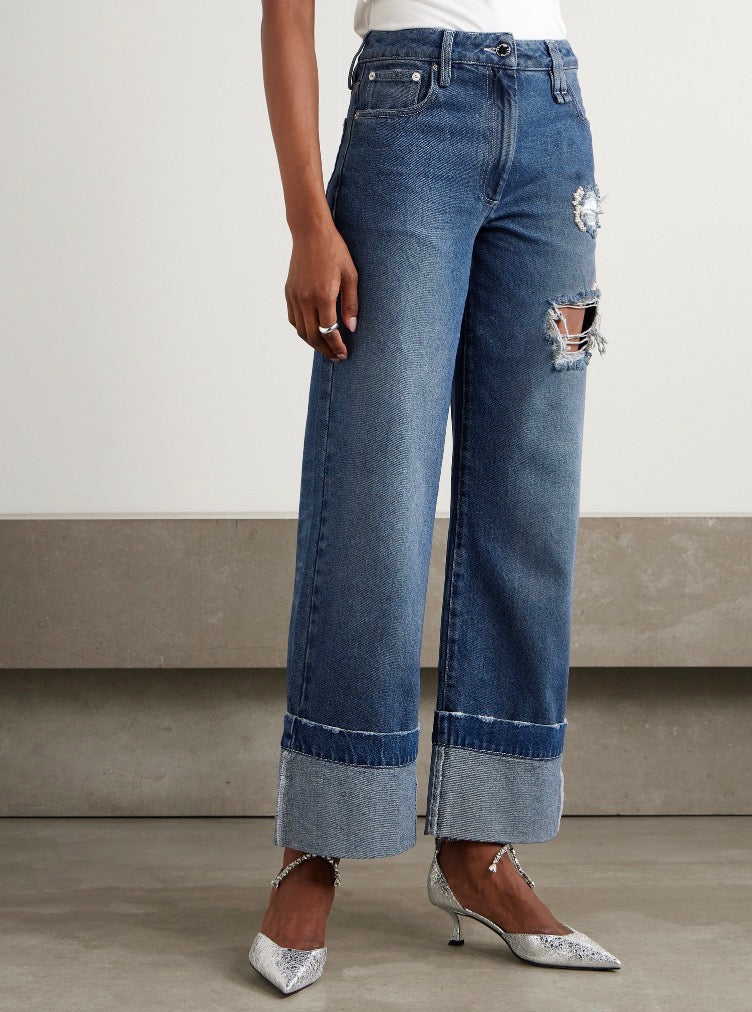 Simone Rocha Distressed Jewel Jeans