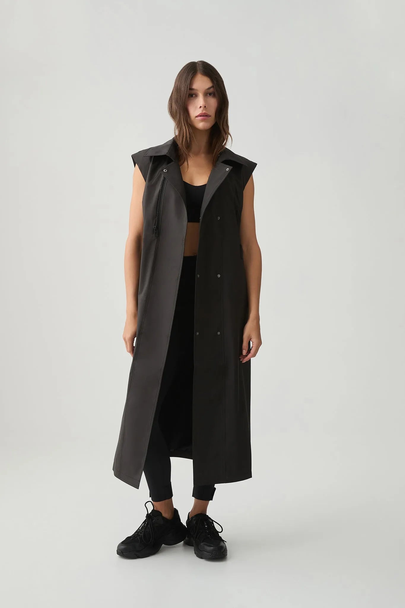 Aje Athletica Black Convertable Trench