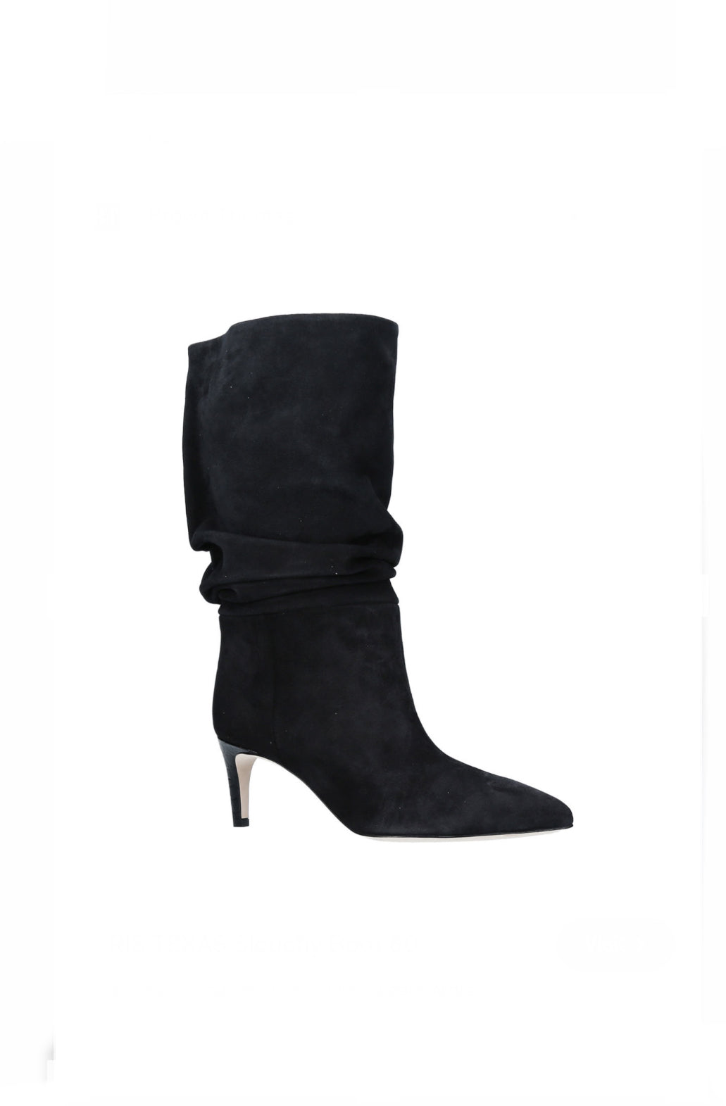 Paris Texas Black Suede Slouch Boots
