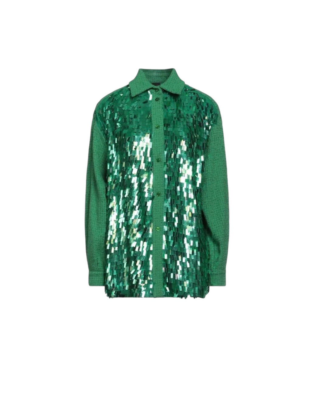 Pinko Green Sequin Front Shirt
