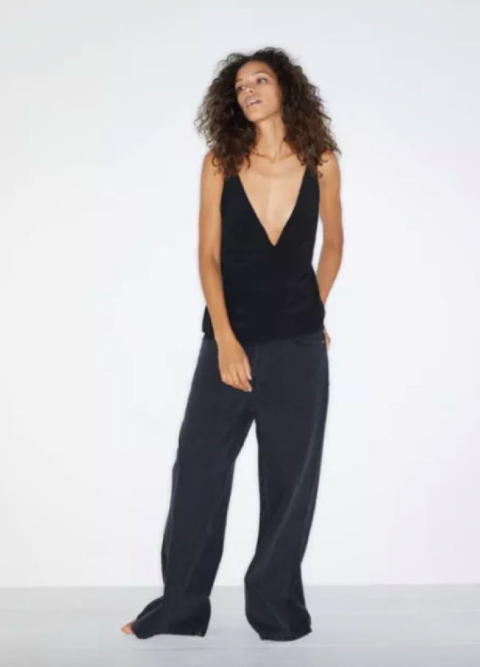 Raey Black Wide Leg Jeans
