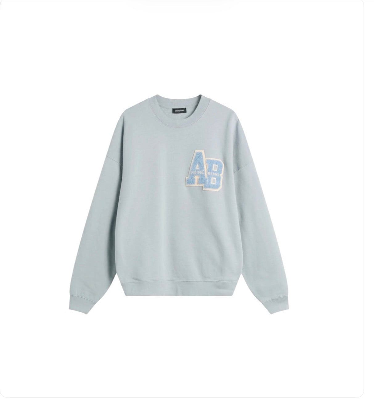 Anine Bing Letterman Pale Blue Sweat