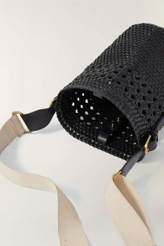 Souer Portofino Leather Woven Bucket Bag - nwt