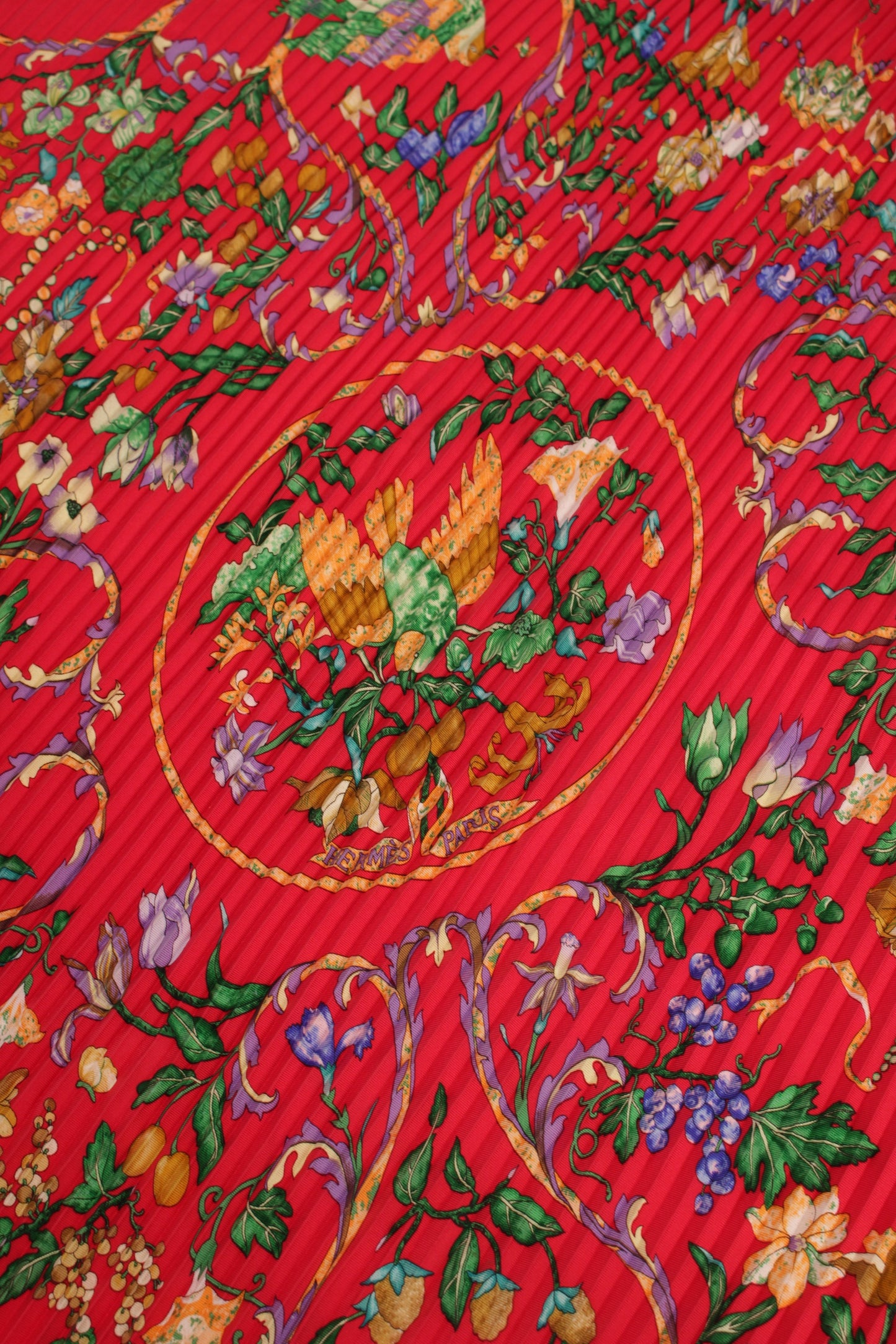 Hermes Vintage Pleated Scarf