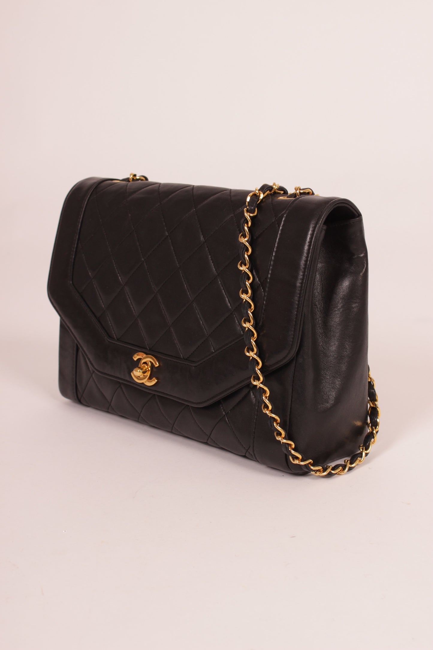 Vintage Chanel Lambskin Diana Flap Bag