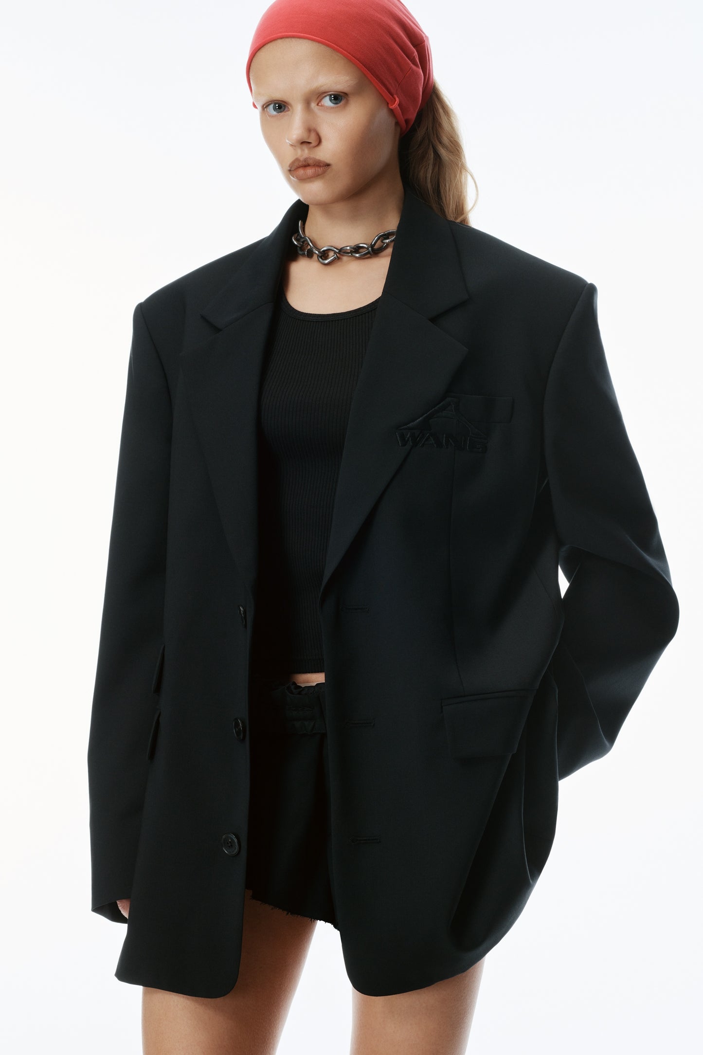 Alexander Wang Black Oversized Embroidered Blazer - nwt