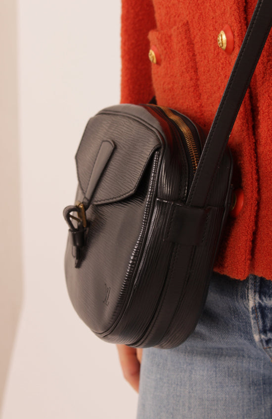 Louis Vuitton Black Epi Jeune Fille Crossbody