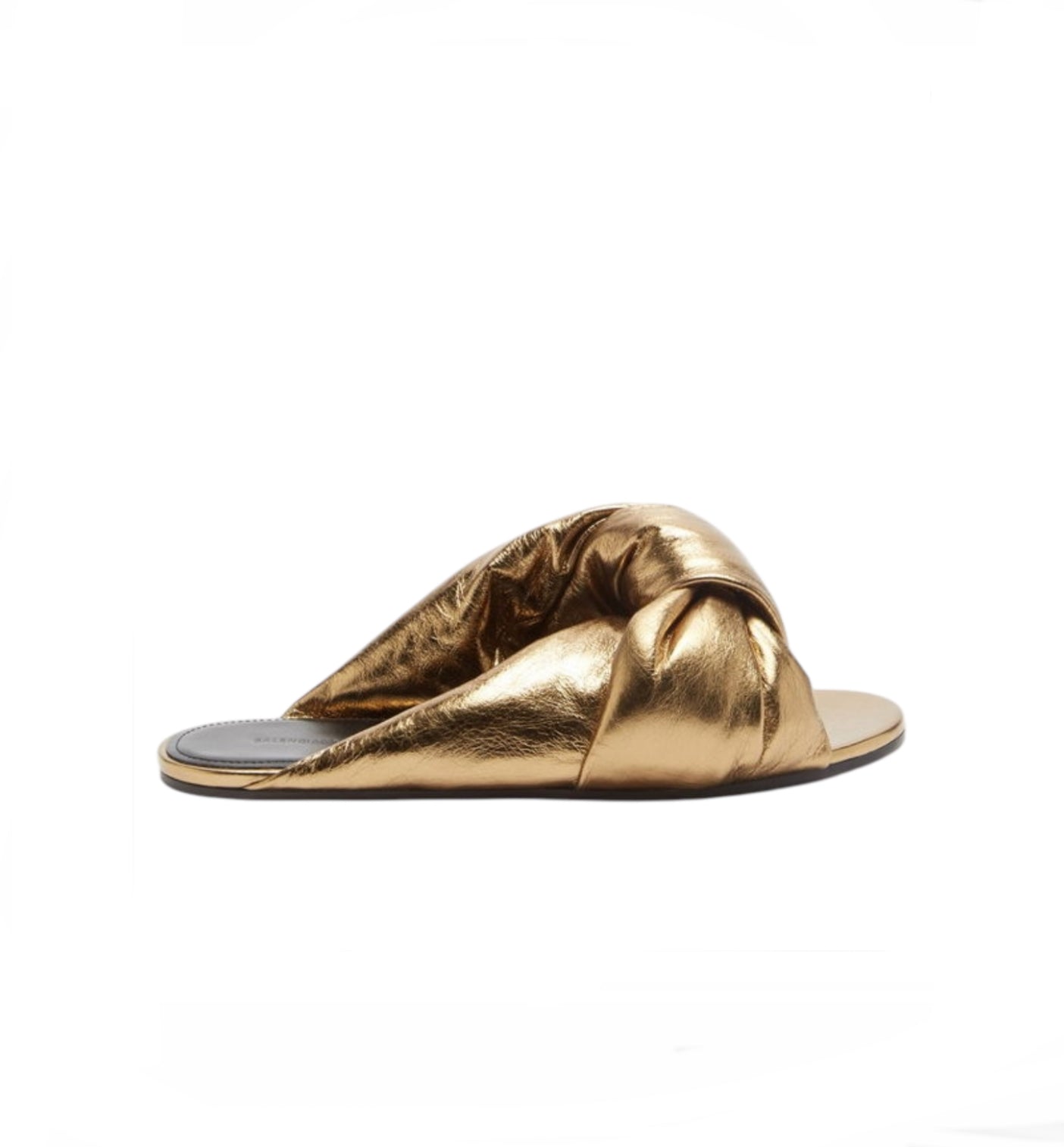 Balenciaga Gold Drappy Sandals