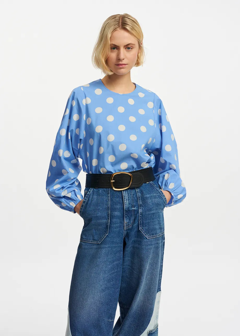 Essentiel Antwerp Polka Dot Cotton Top