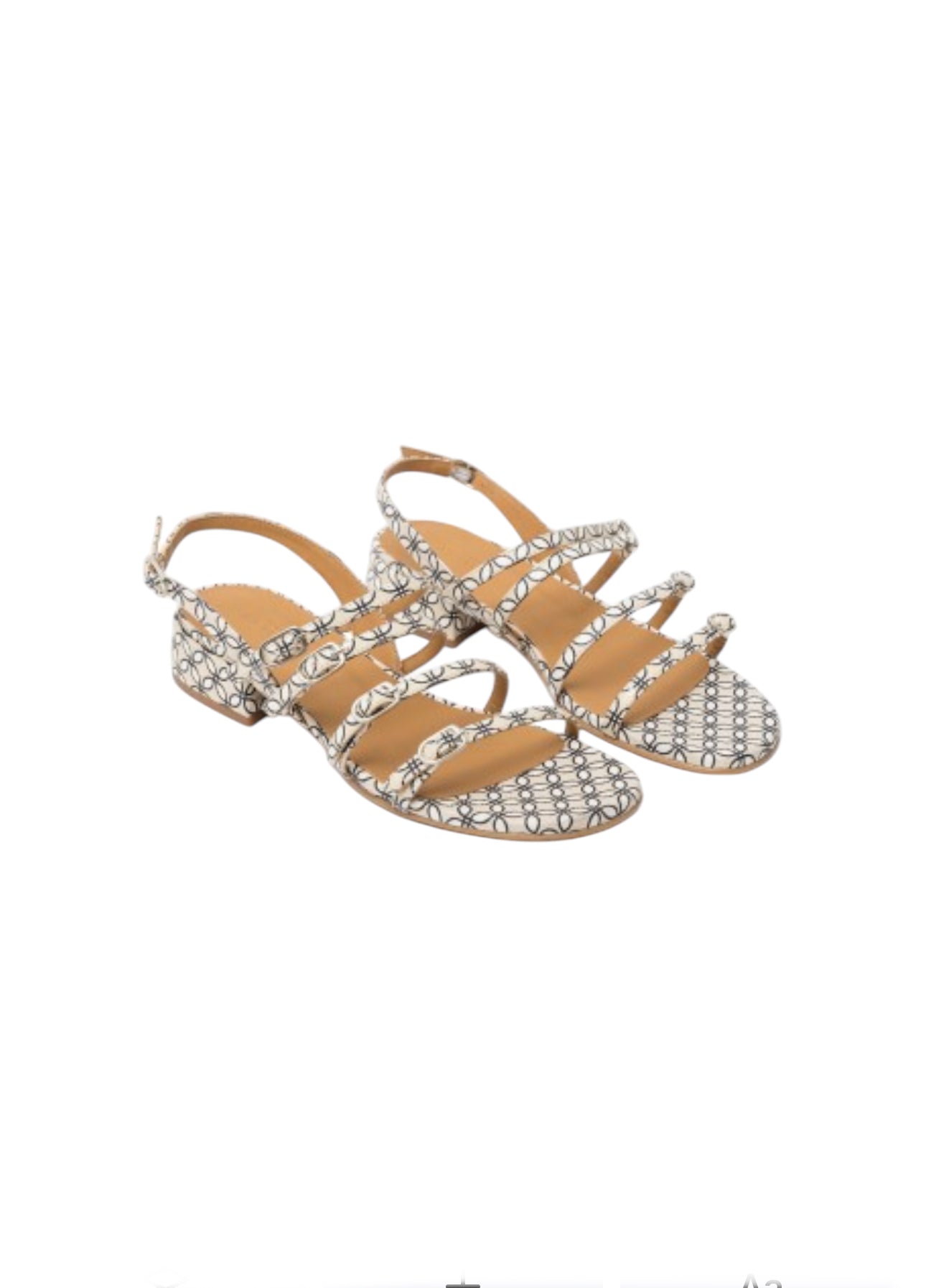 Audley Cream Black Sandals - new