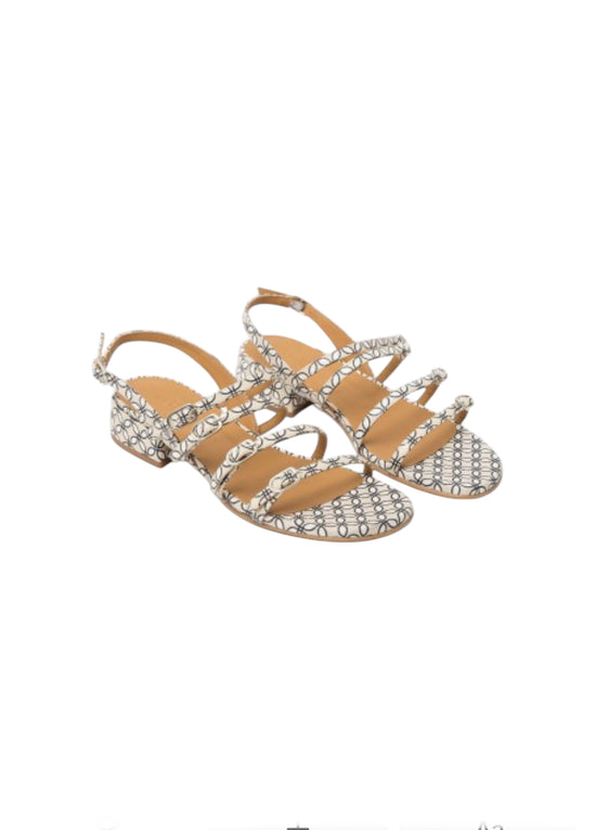 Audley Cream Black Sandals - new