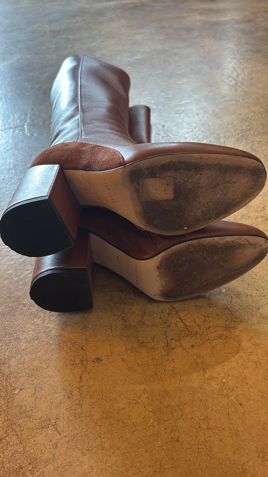 Dear Frances Elle Walnut Knee High Boots