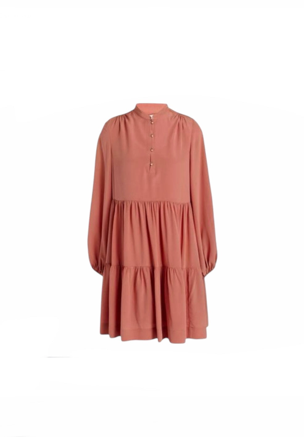 Vanessa Bruno Apricot Silk Tiered Dress - nwt