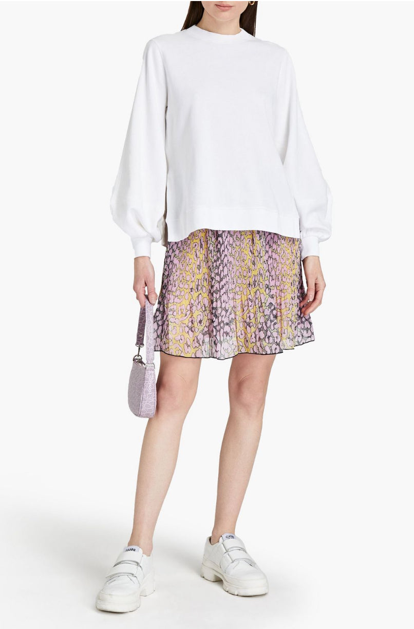 Ganni Pleated Chiffon Skirt
