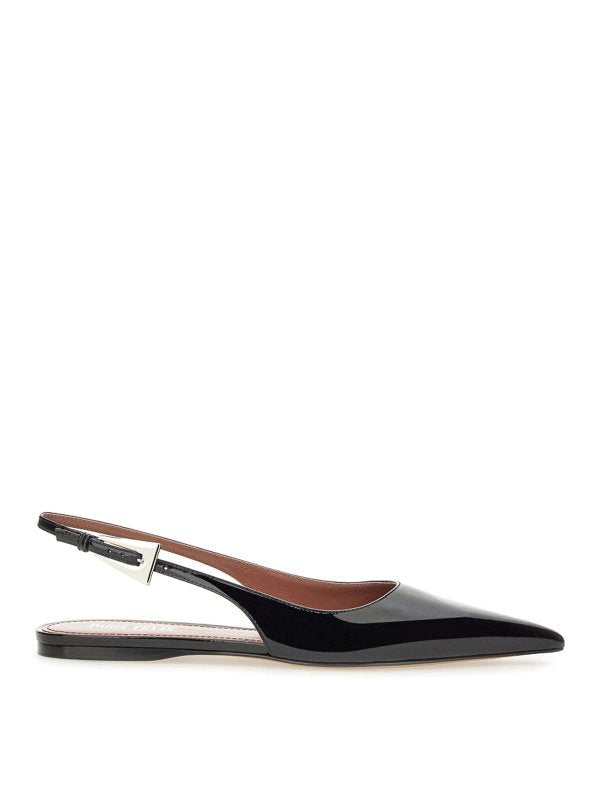 Paris Texas Black Patent Sling Backs - new