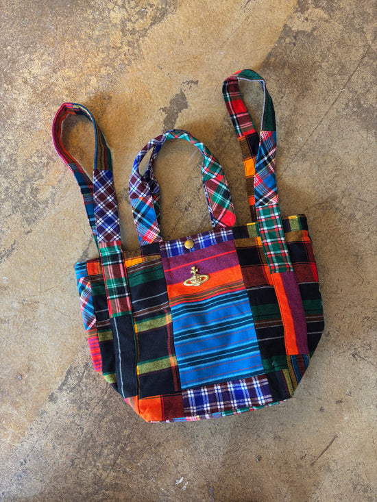 Vivienne Westwood Plaid Patchwork Tote