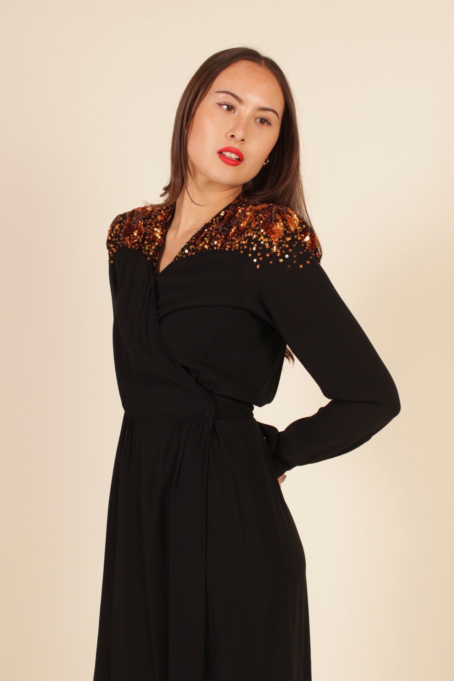 Dries Van Noten Sequin Wrap Dress