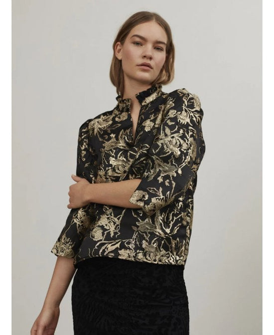 Sofie Schnoor Gold Brocade Top - nwt