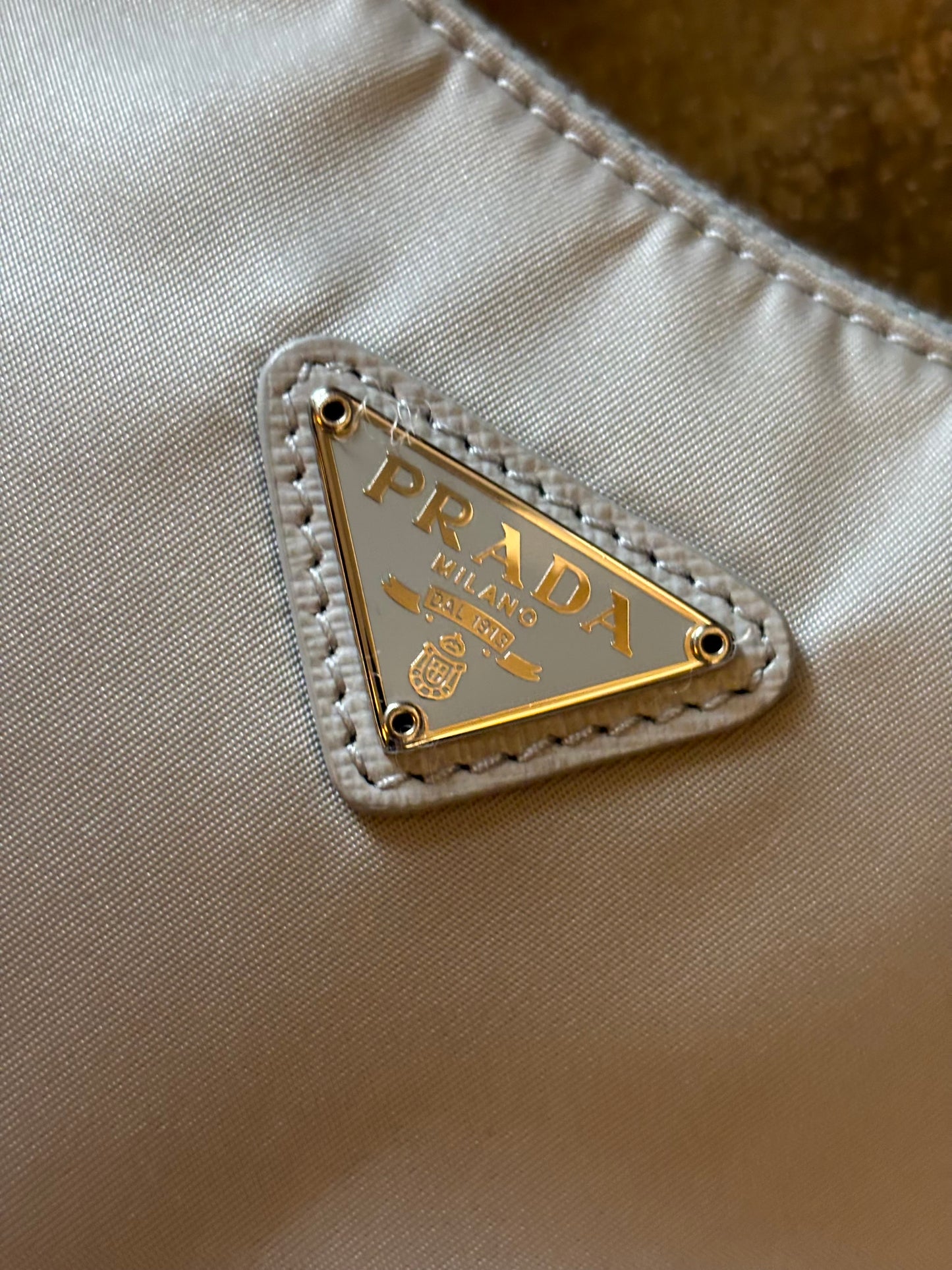Prada Grey 2005 Re-Edition Nylon Bag