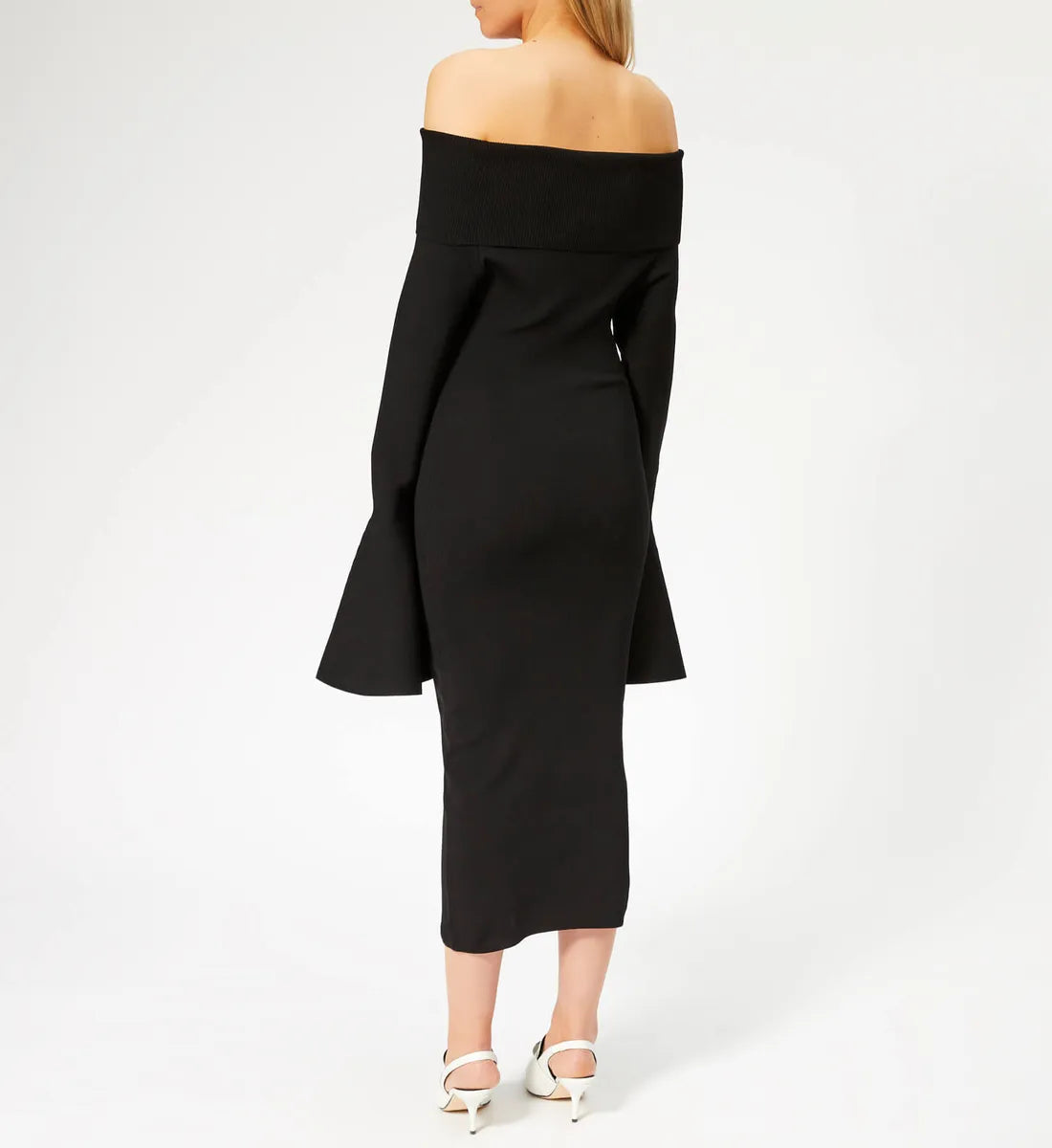 Solace Black Knit Off-Shoulder Dress-NWT