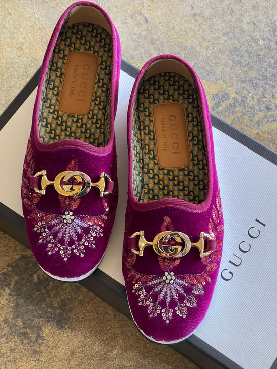 Gucci Velvet Shoes - nib