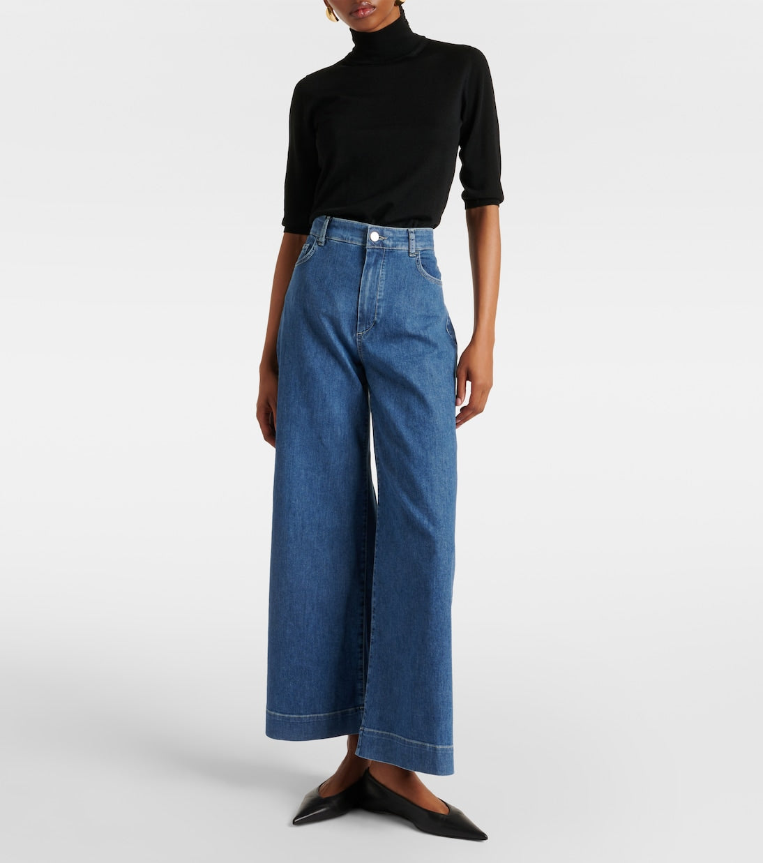 ‘S Max Mara Wide Leg Cropped Jeans