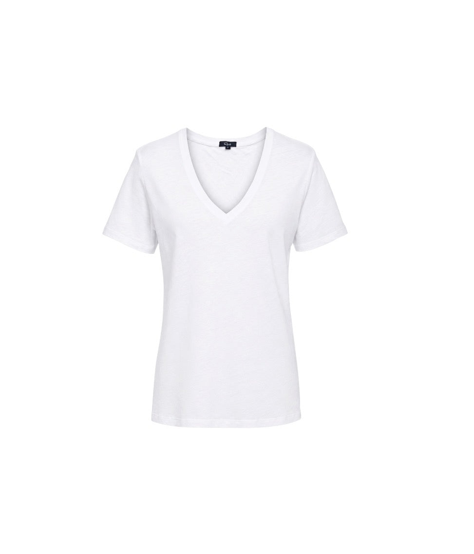 Rails Classic White V Neck T Shirt