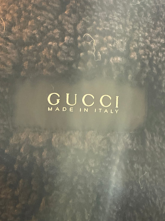 Gucci Brown Suede Shearling Jacket