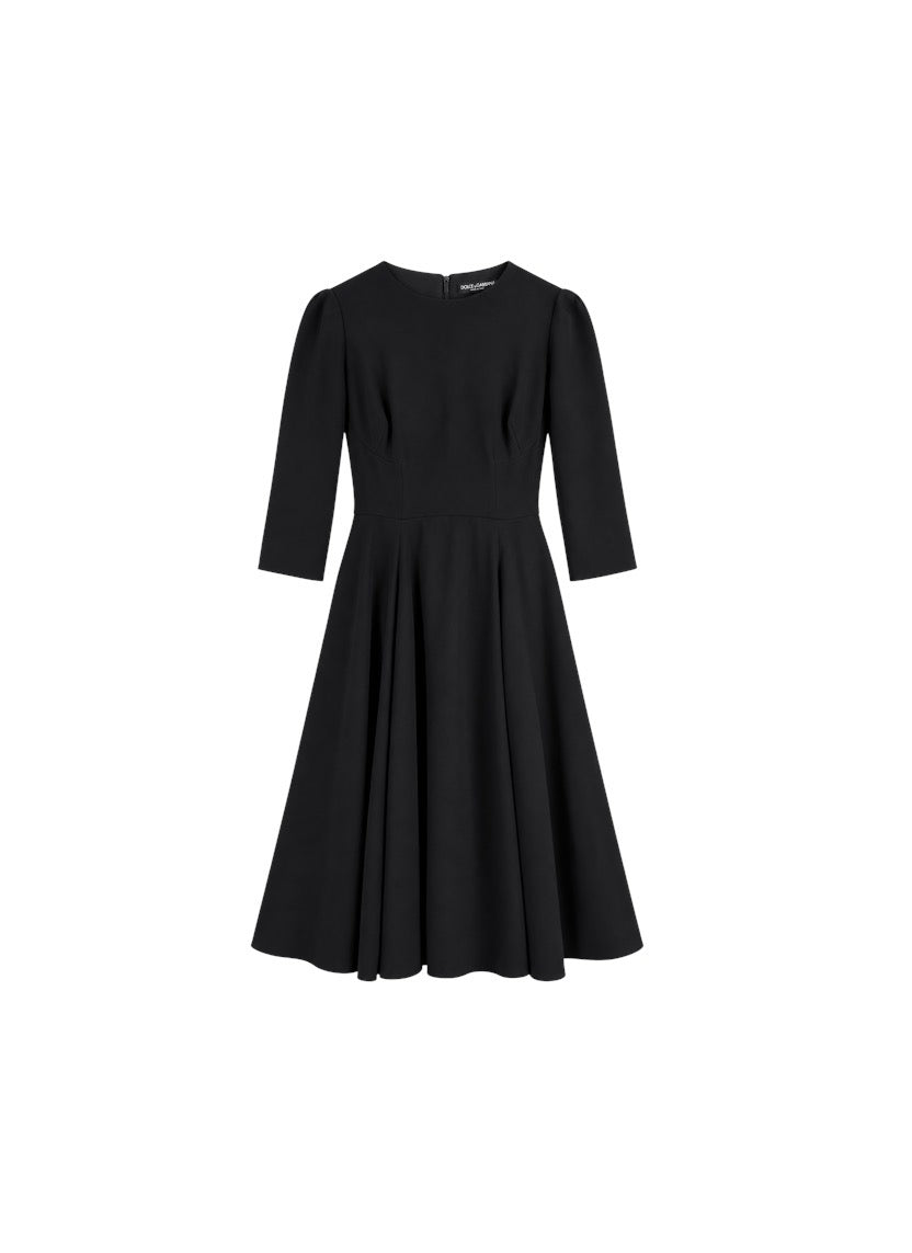 Dolce & Gabbana Crystal Button Black Dress