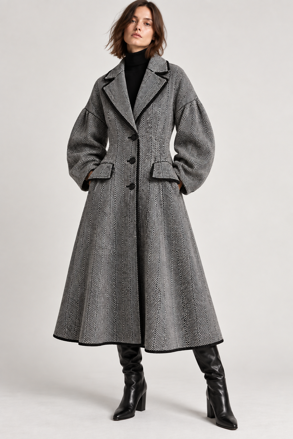 Molly Goddard Herringbone Coat - nwt