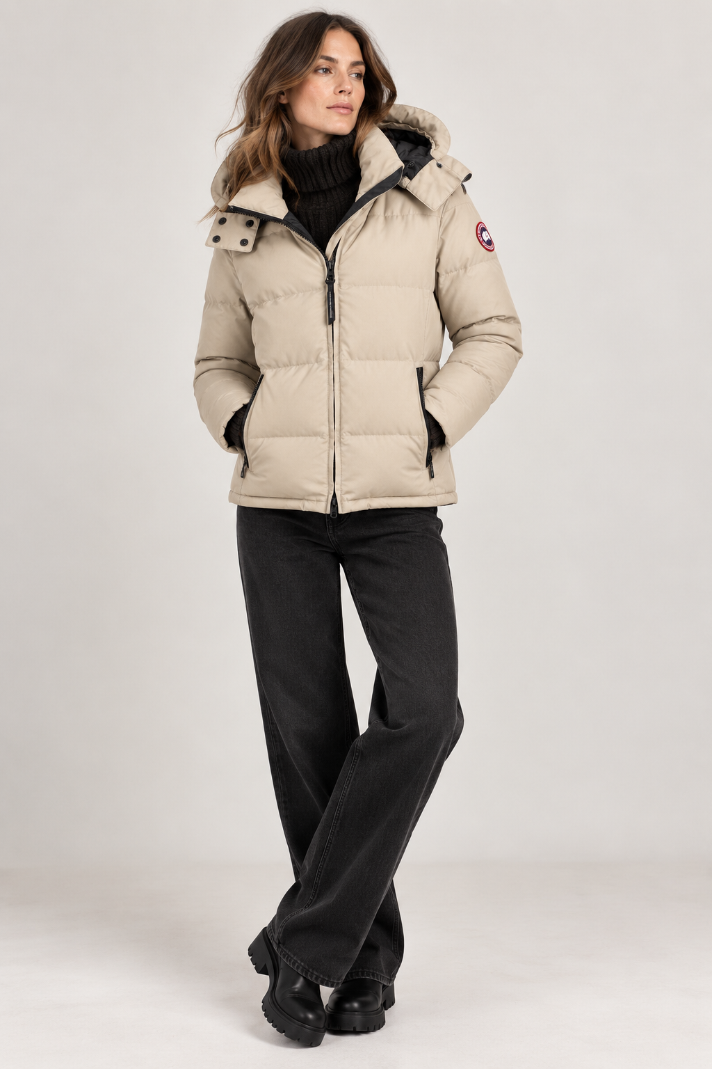 Canada Goose Beige Down Jacket