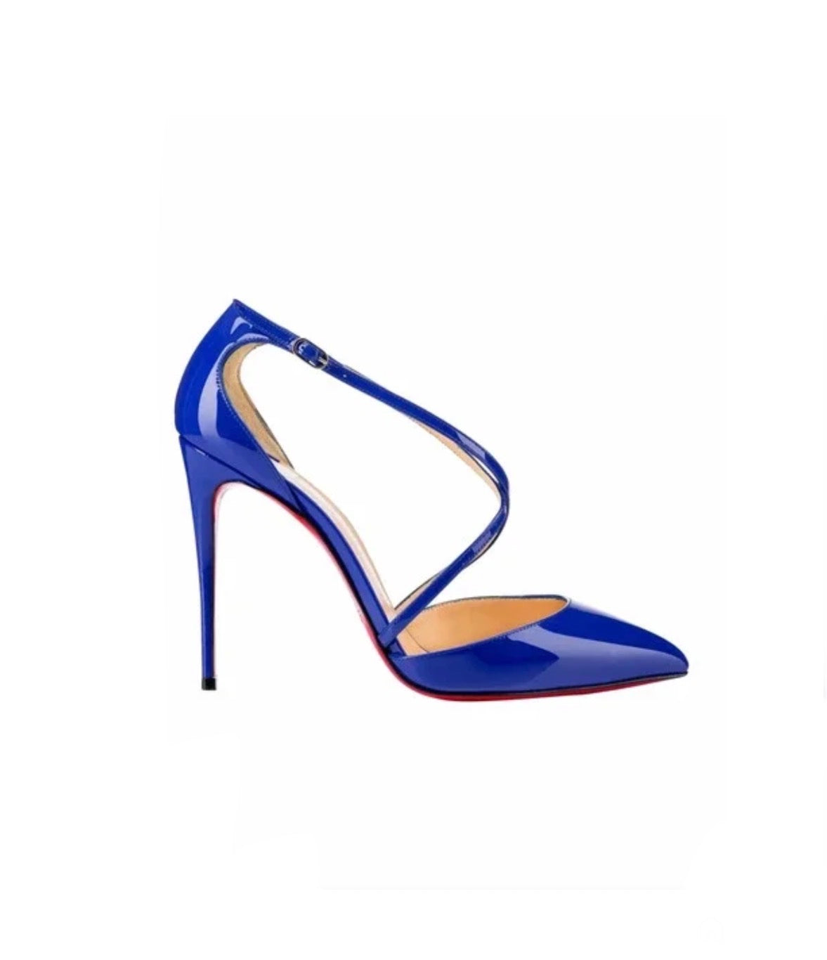 Louboutin Cross Blake 100 Patent Heels