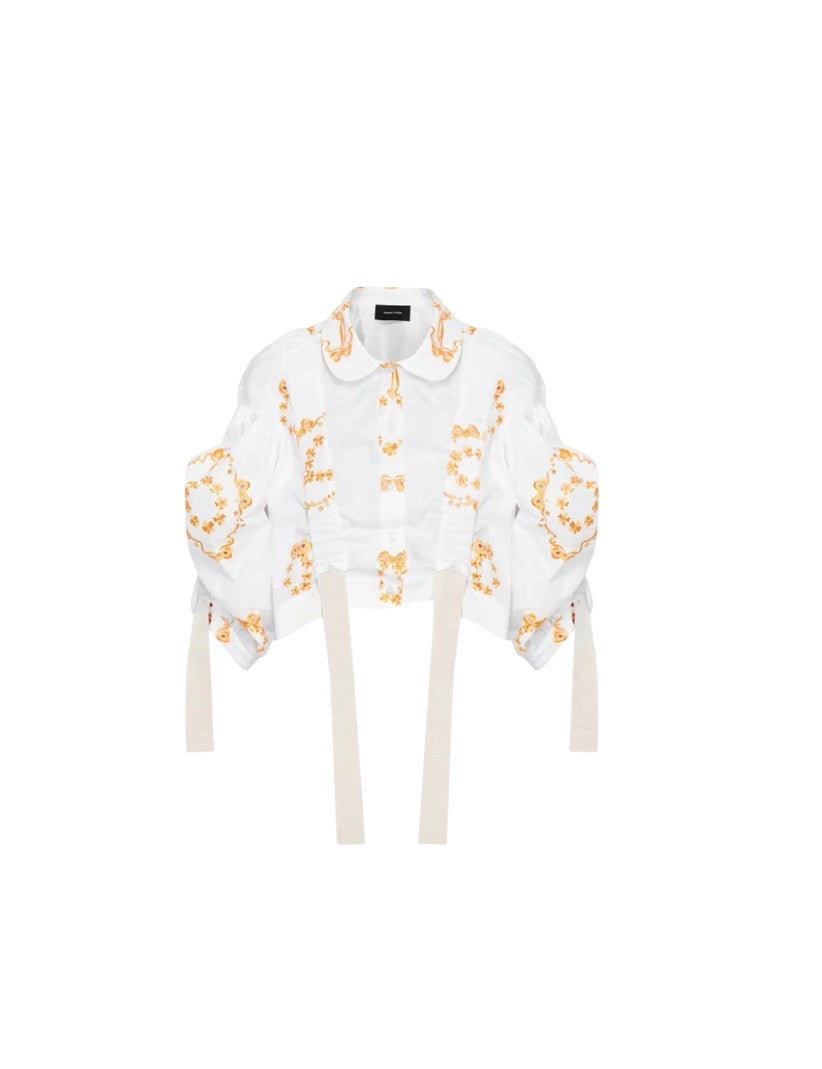 Simone Rocha White Embroidered Top