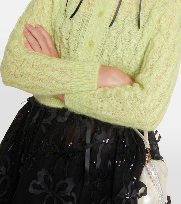 Simone Rocha Embellished Mohair Cardigan