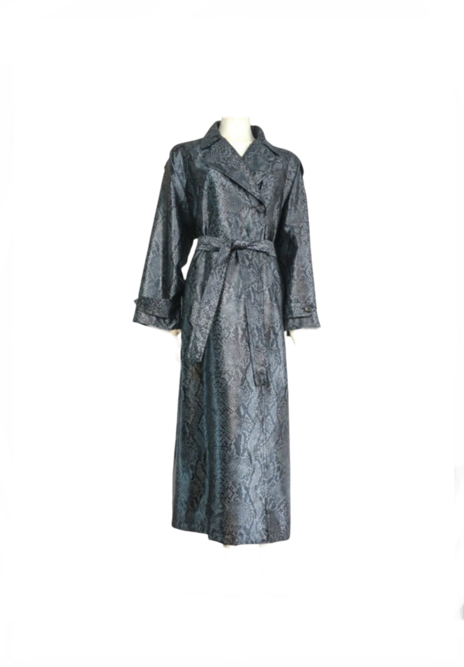 Vintage Yves Saint Laurent Snake Print Trench Coat