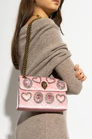 Kurt Geiger Pink Velvet Bag
