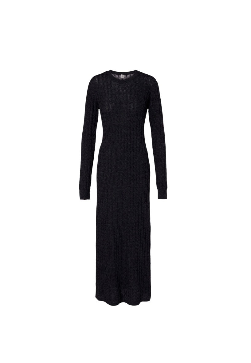 Toteme Cable Knit Black Dress